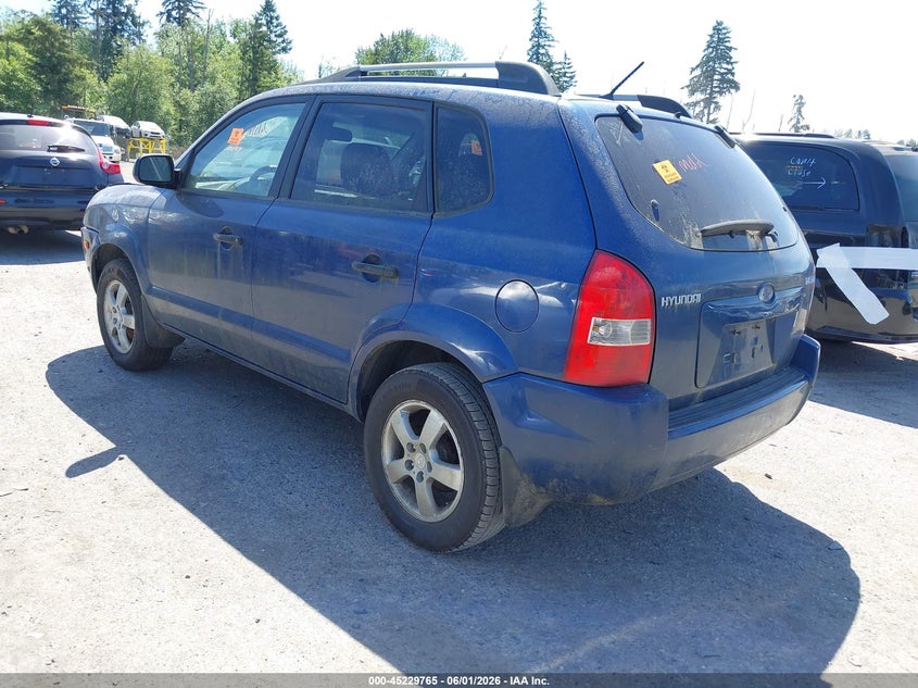 2008 Hyundai Tucson VIN KM8JM12B08U828854 IAAI salvage auction — NORMAL WEAR, Clear (Washington), sold $375 on 2026-07-08 (photo 3)