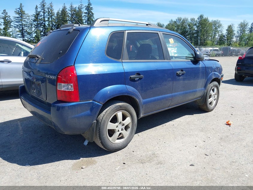 2008 Hyundai Tucson VIN KM8JM12B08U828854 IAAI salvage auction — NORMAL WEAR, Clear (Washington), sold $375 on 2026-07-08 (photo 4)