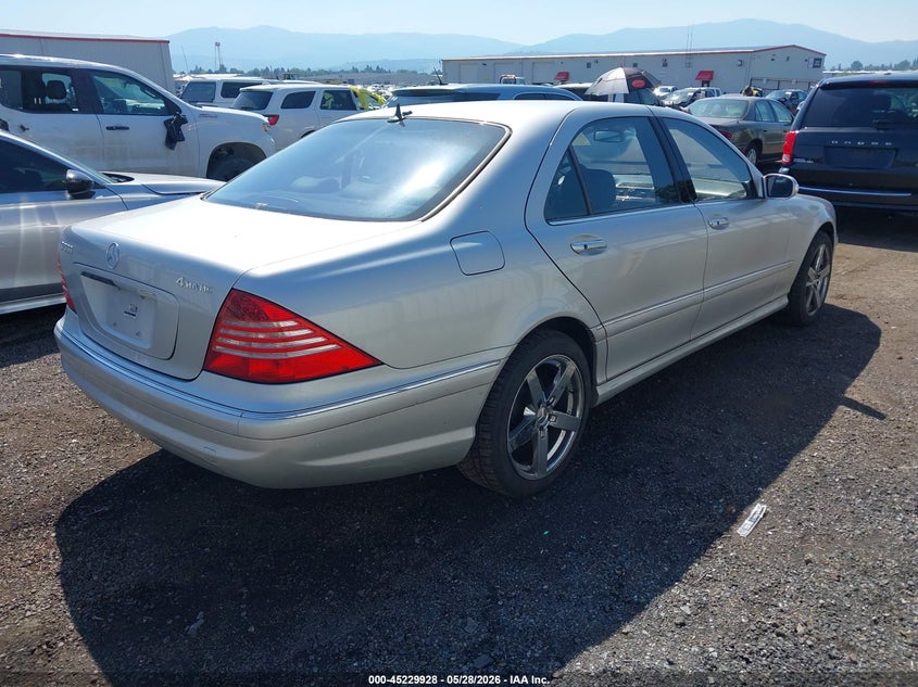 2003 Mercedes-benz S class VIN WDBNG84J93A372596 IAAI salvage auction — LEFT REAR, Bill Of Sale (Washington), sold $375 on 2026-07-07 (photo 4)