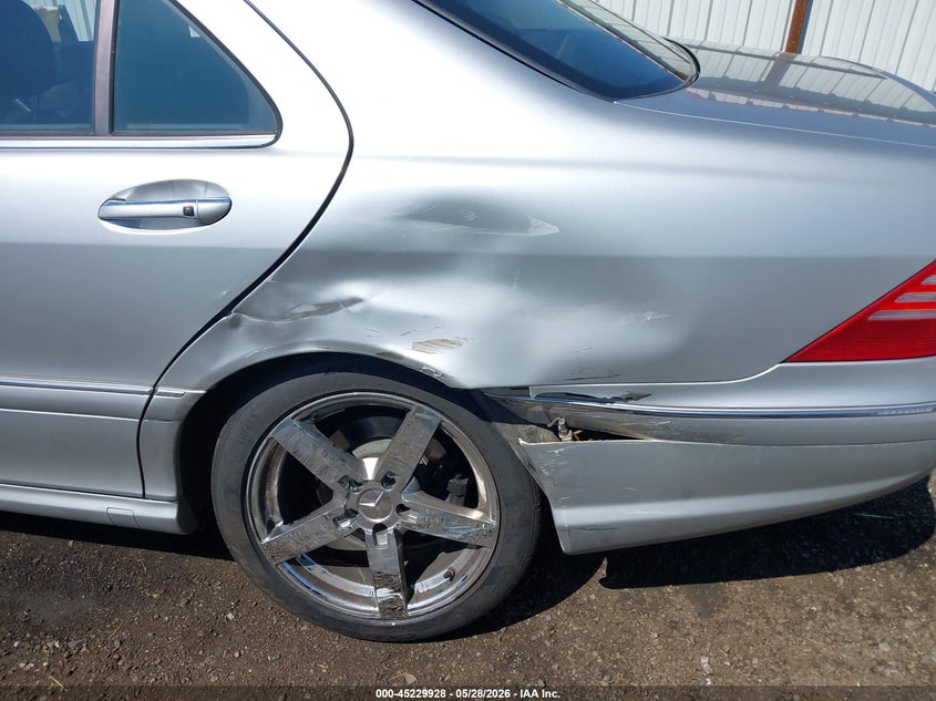 2003 Mercedes-benz S class VIN WDBNG84J93A372596 IAAI salvage auction — LEFT REAR, Bill Of Sale (Washington), sold $375 on 2026-07-07 (photo 6)