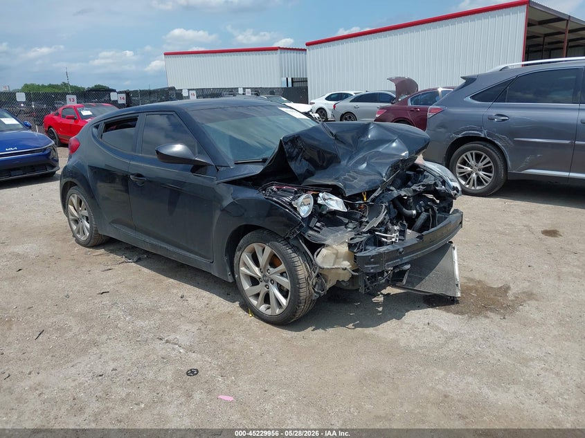 2016 Hyundai Veloster VIN KMHTC6AD3GU256821 IAAI salvage auction — FRONT END, Salvage Title, sold $425 on 2026-07-21 (photo 1)