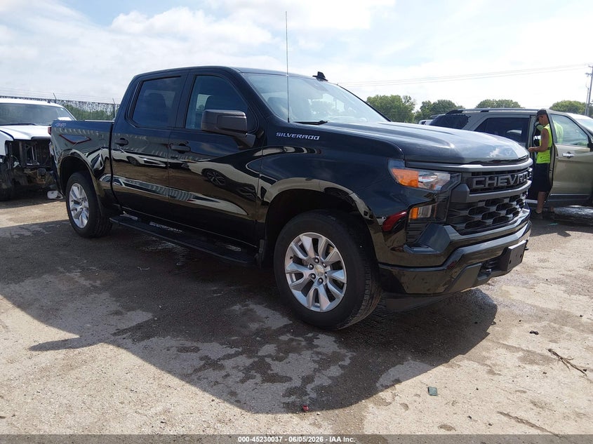 2023 Chevrolet Silverado VIN 1GCPDBEK8PZ115279 IAAI salvage auction — HAIL, Salvage (Kansas), sold $20,150 on 2026-07-31 (photo 1)