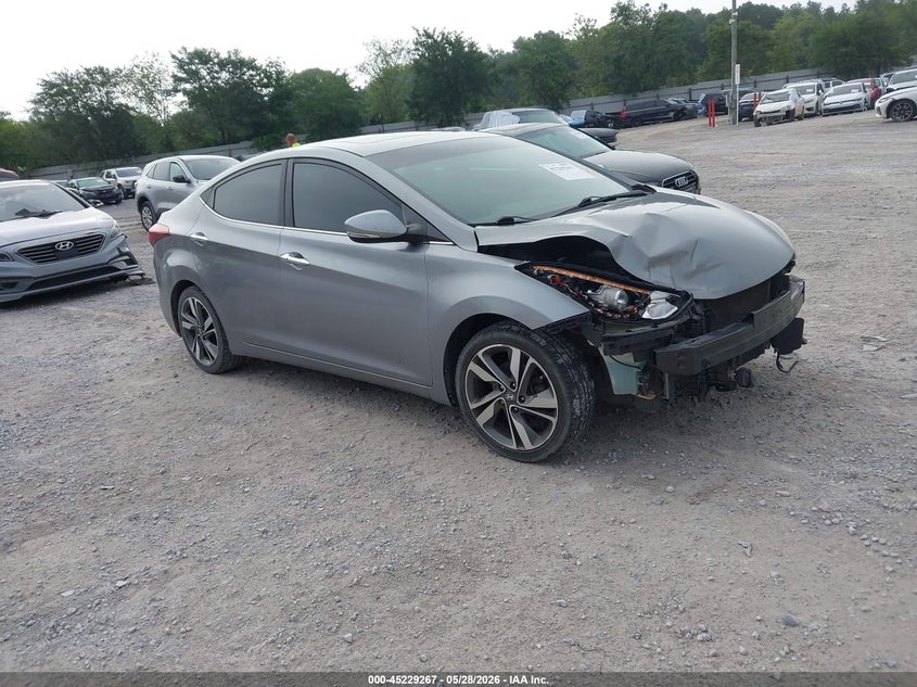 2015 Hyundai Elantra VIN KMHDH4AE2FU456087 IAAI salvage auction — FRONT END, Rebuildable (Florida), sold $1,525 on 2026-07-16 (photo 1)