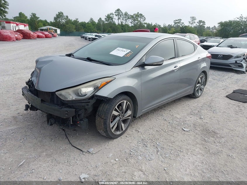 2015 Hyundai Elantra VIN KMHDH4AE2FU456087 IAAI salvage auction — FRONT END, Rebuildable (Florida), sold $1,525 on 2026-07-16 (photo 2)