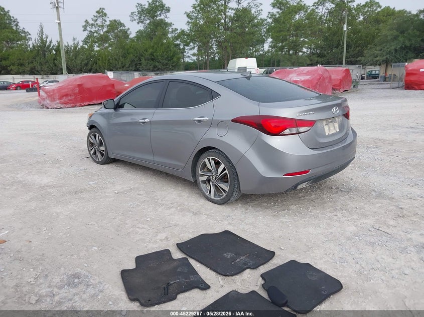 2015 Hyundai Elantra VIN KMHDH4AE2FU456087 IAAI salvage auction — FRONT END, Rebuildable (Florida), sold $1,525 on 2026-07-16 (photo 3)