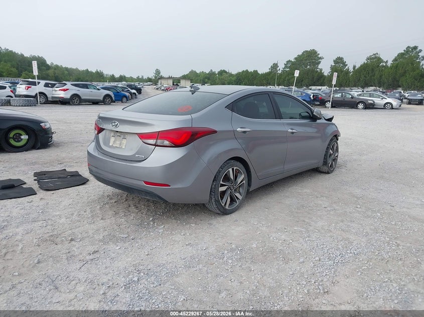 2015 Hyundai Elantra VIN KMHDH4AE2FU456087 IAAI salvage auction — FRONT END, Rebuildable (Florida), sold $1,525 on 2026-07-16 (photo 4)