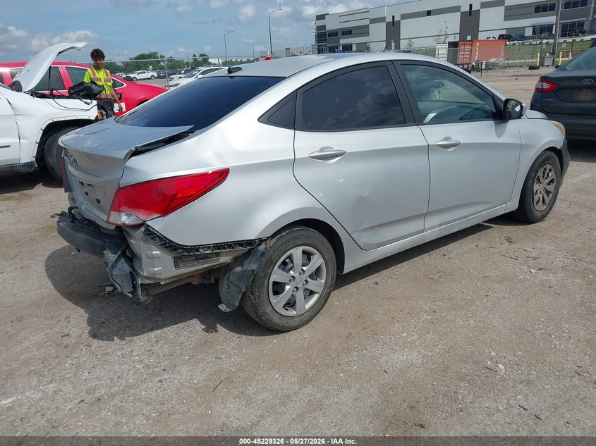 2017 Hyundai Accent VIN KMHCT4AE8HU193438 IAAI salvage auction — REAR END, Salvage (Texas), sold $600 on 2026-07-28 (photo 4)