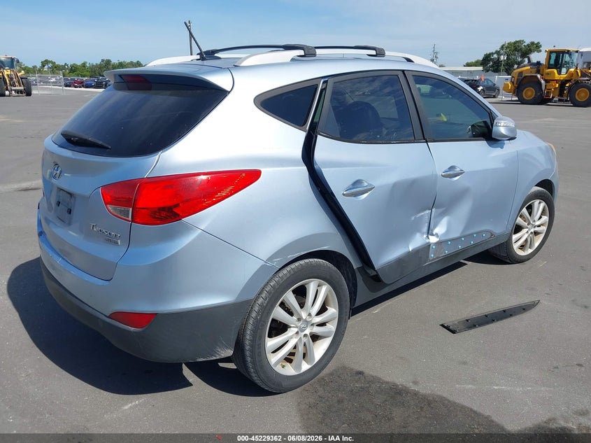 2013 Hyundai Tucson VIN KM8JU3AC9DU588624 IAAI salvage auction — SIDE, Salvage Title, sold $2,250 on 2026-07-29 (photo 4)