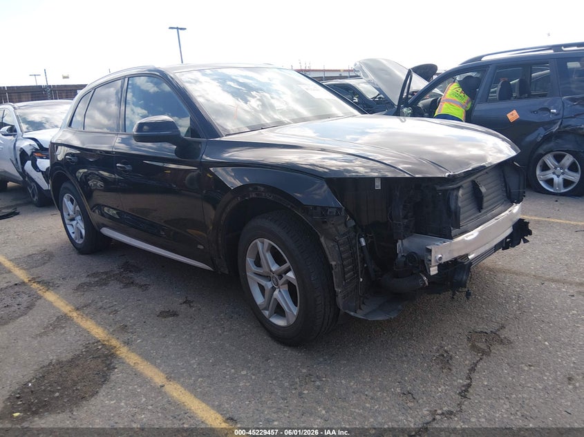2018 Audi Q5 VIN WA1ANAFY7J2227386 IAAI salvage auction — FRONT END, Salvage Title, sold $7,450 on 2026-07-21 (photo 1)