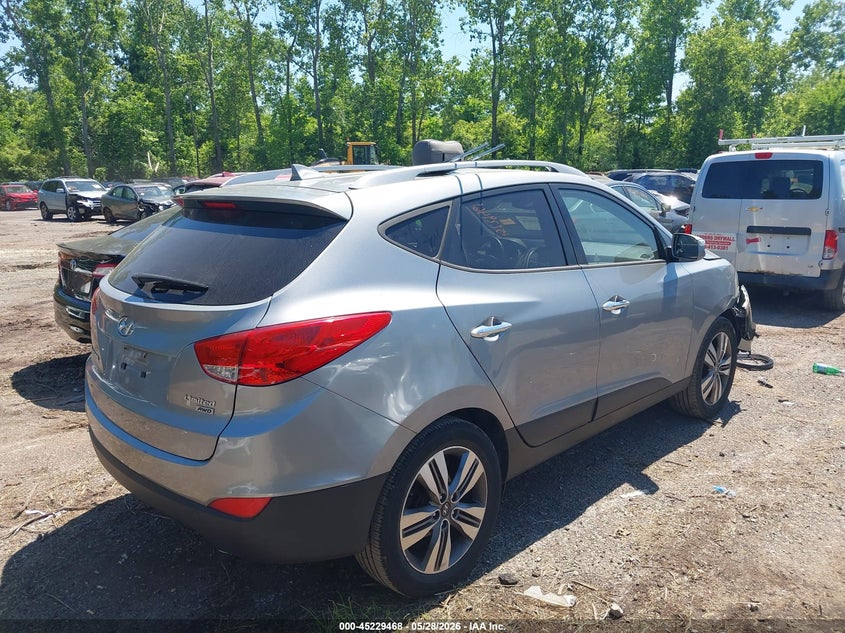 2014 Hyundai Tucson VIN KM8JUCAG3EU799533 IAAI salvage auction — RIGHT FRONT, Salvage Title, sold $1,250 on 2026-07-12 (photo 4)