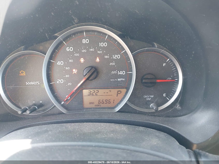 2013 Toyota Yaris VIN JTDJTUD39DD550142 IAAI salvage auction — FRONT END, Original (Texas), sold $2,200 on 2026-07-23 (photo 7)