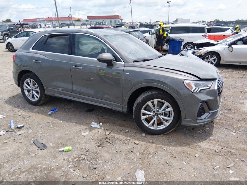 2025 Audi Q3 VIN WA1EECF34S1026022 IAAI salvage auction — LEFT SIDE, Salvage Title, sold $9,750 on 2026-07-09 (photo 1)