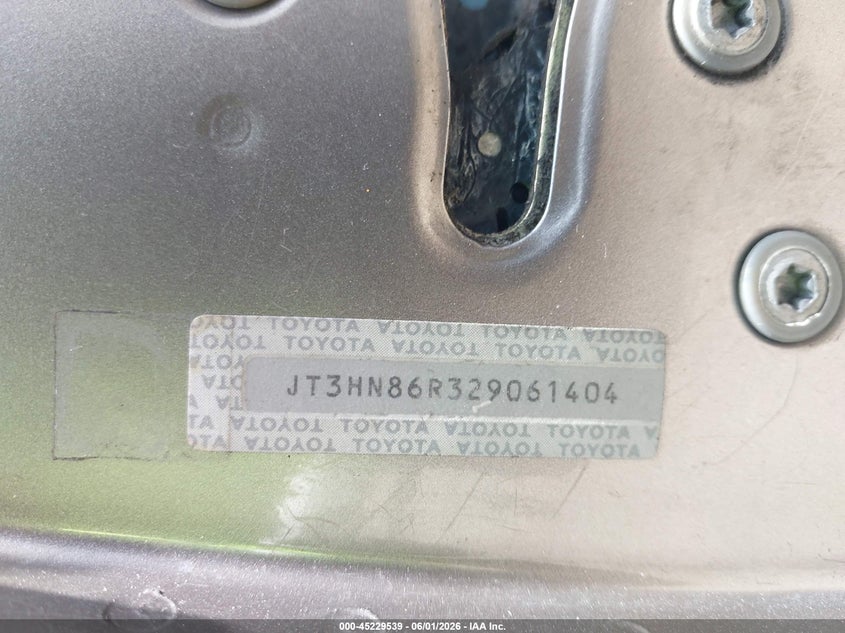 2002 Toyota 4runner VIN JT3HN86R329061404 IAAI salvage auction — FRONT END, Clear (Virginia), sold $25 on 2026-07-23 (photo 9)