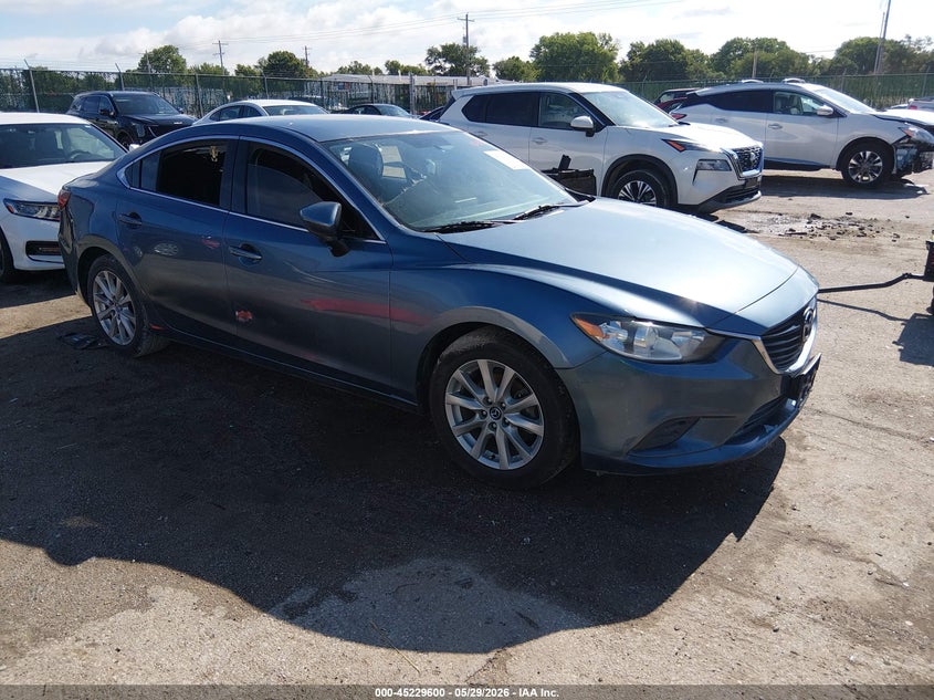 2016 Mazda 6 VIN JM1GJ1U50G1432339 IAAI salvage auction — LEFT FRONT, Salvage Title, sold $650 on 2026-07-24 (photo 1)