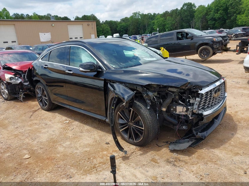 2022 Infiniti Qx55 VIN 3PCAJ5K30NF100596 IAAI salvage auction — FRONT & REAR, Salvage (North Carolina), sold $3,800 on 2026-07-27 (photo 1)