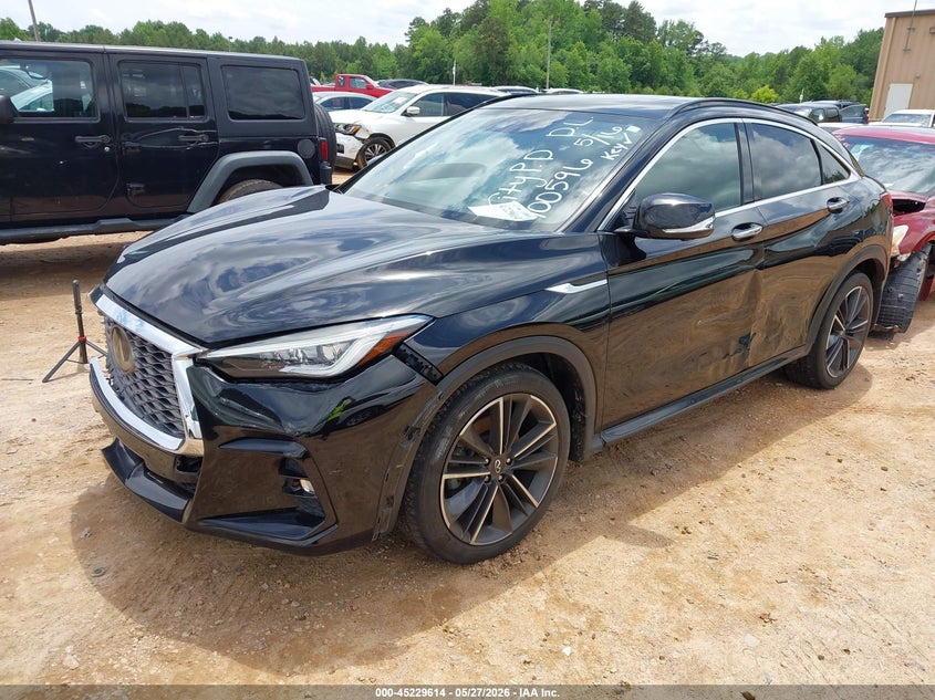 2022 Infiniti Qx55 VIN 3PCAJ5K30NF100596 IAAI salvage auction — FRONT & REAR, Salvage (North Carolina), sold $3,800 on 2026-07-30 (photo 2)