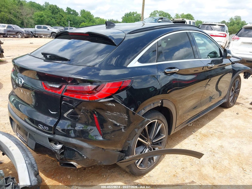 2022 Infiniti Qx55 VIN 3PCAJ5K30NF100596 IAAI salvage auction — FRONT & REAR, Salvage (North Carolina), sold $3,800 on 2026-07-27 (photo 4)
