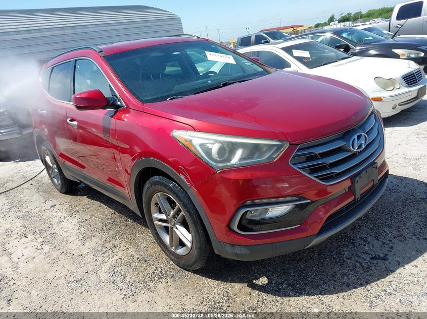2017 Hyundai Santa fe VIN 5XYZU3LB0HG491055 IAAI salvage auction — FRONT END, Salvage (Texas), sold $3,300 on 2026-07-13 (photo 1)