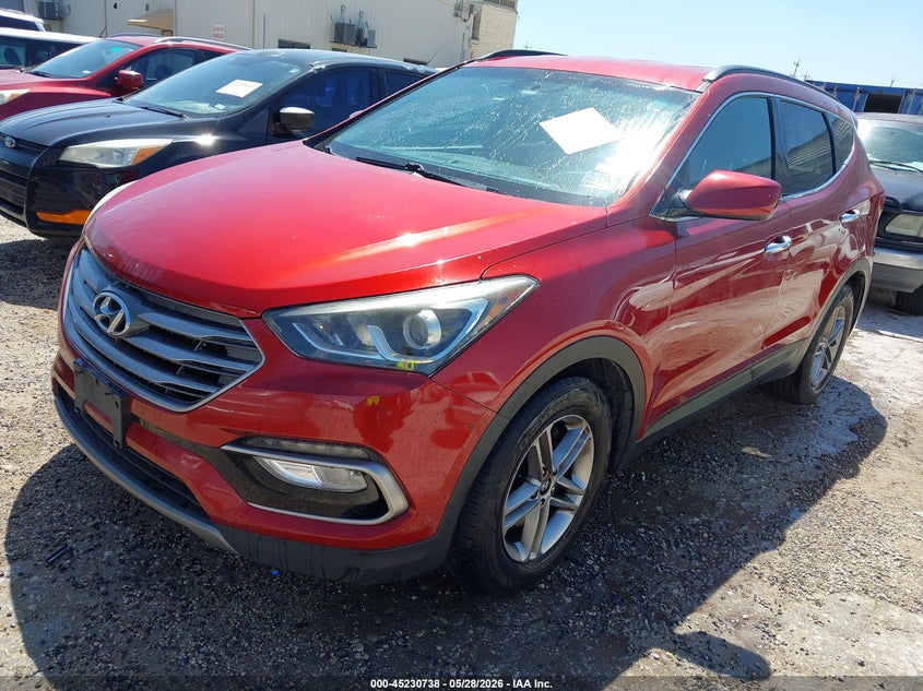 2017 Hyundai Santa fe VIN 5XYZU3LB0HG491055 IAAI salvage auction — FRONT END, Salvage (Texas), sold $3,300 on 2026-07-13 (photo 2)
