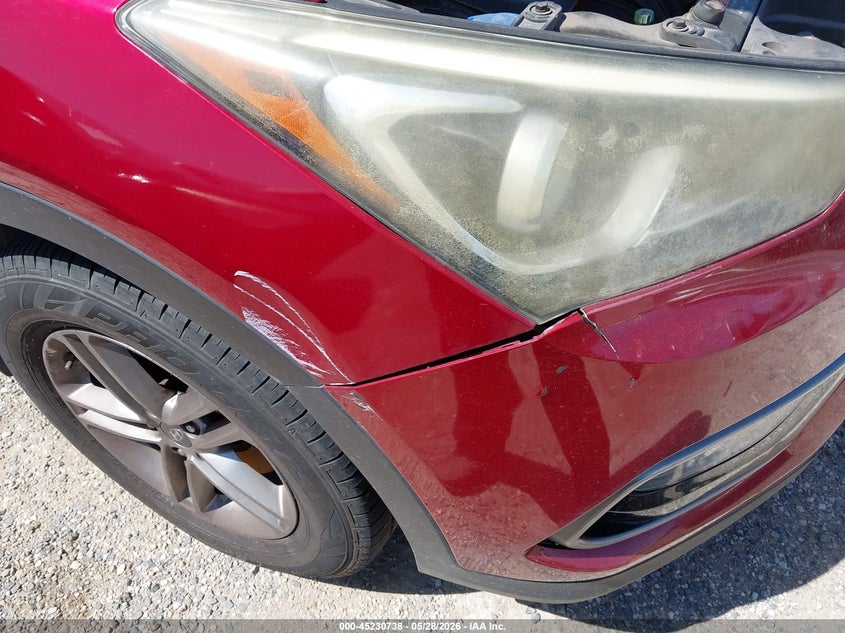 2017 Hyundai Santa fe VIN 5XYZU3LB0HG491055 IAAI salvage auction — FRONT END, Salvage (Texas), sold $3,300 on 2026-07-13 (photo 6)
