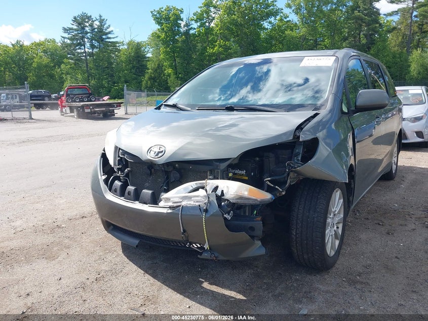 2011 Toyota Sienna VIN 5TDDK3DC8BS010146 IAAI salvage auction — FRONT END, Salvage (Massachusetts), sold $1,000 on 2026-07-10 (photo 6)