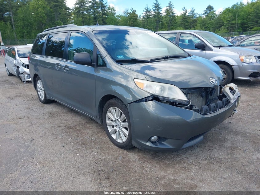 2011 Toyota Sienna VIN 5TDDK3DC8BS010146 IAAI salvage auction — FRONT END, Salvage (Massachusetts), sold $1,000 on 2026-07-10 (photo 1)