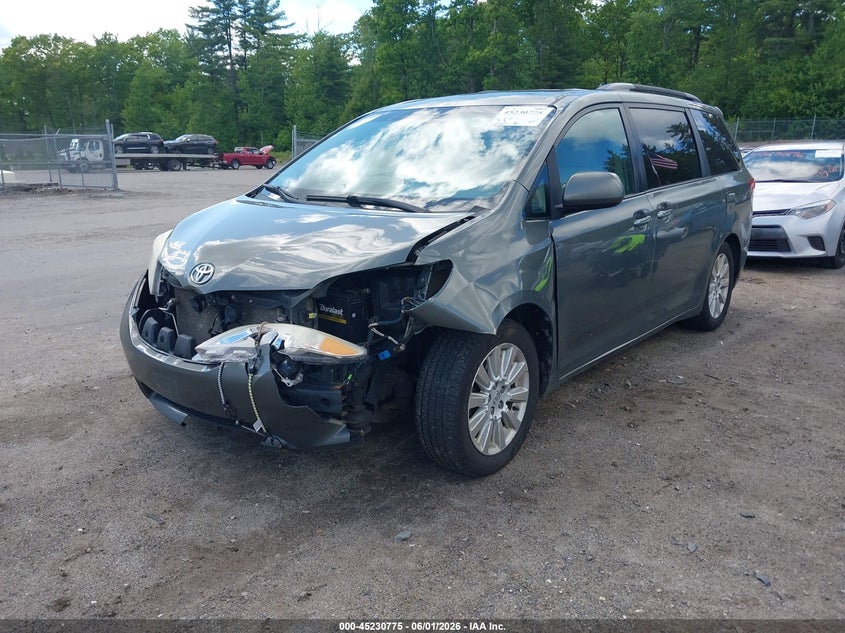 2011 Toyota Sienna VIN 5TDDK3DC8BS010146 IAAI salvage auction — FRONT END, Salvage (Massachusetts), sold $1,000 on 2026-07-10 (photo 2)