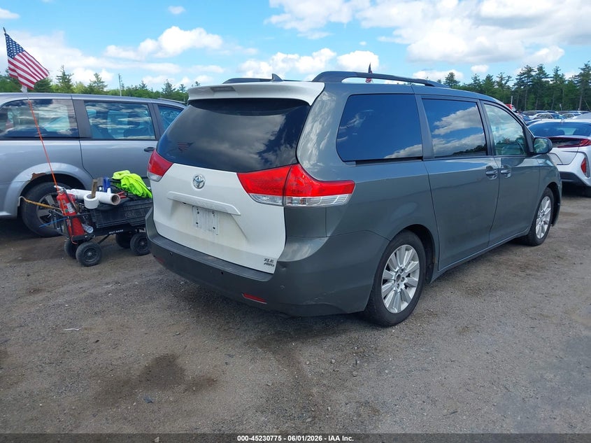 2011 Toyota Sienna VIN 5TDDK3DC8BS010146 IAAI salvage auction — FRONT END, Salvage (Massachusetts), sold $1,000 on 2026-07-10 (photo 4)