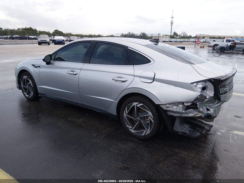 2026 Hyundai Sonata VIN KMHL64JA2TA524402 IAAI salvage auction — LEFT REAR, Rebuildable (Florida), sold $9,850 on 2026-07-16 (photo 3)