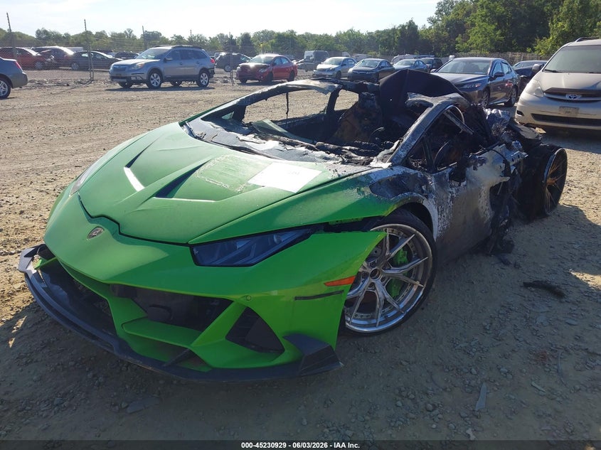 2020 Lamborghini Huracan VIN ZHWUF4ZF0LLA13648 IAAI salvage auction — INTERIOR BURN, Salvage Title, sold $35,250 on 2026-07-23 (photo 2)