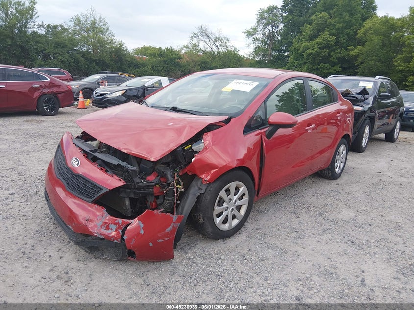 2013 Kia Rio VIN KNADM4A39D6205239 IAAI salvage auction — FRONT END, Salvage Title, sold $25 on 2026-07-07 (photo 2)