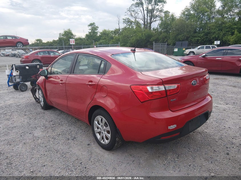 2013 Kia Rio VIN KNADM4A39D6205239 IAAI salvage auction — FRONT END, Salvage Title, sold $25 on 2026-07-07 (photo 3)