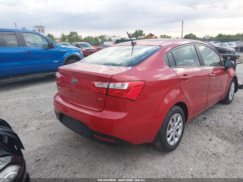 2013 Kia Rio VIN KNADM4A39D6205239 IAAI salvage auction — FRONT END, Salvage Title, sold $25 on 2026-07-07 (photo 4)