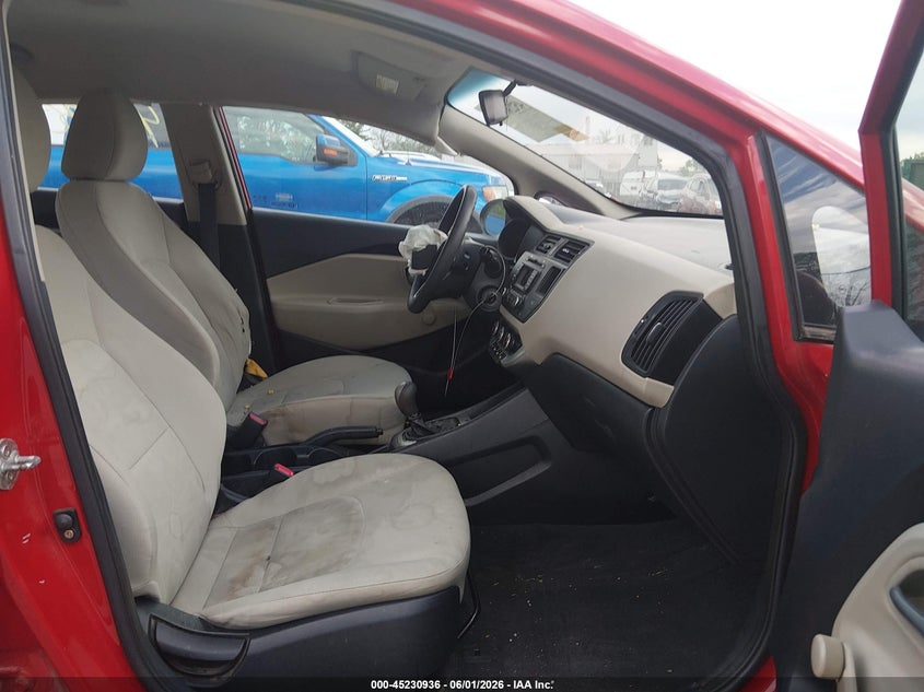 2013 Kia Rio VIN KNADM4A39D6205239 IAAI salvage auction — FRONT END, Salvage Title, sold $25 on 2026-07-07 (photo 5)