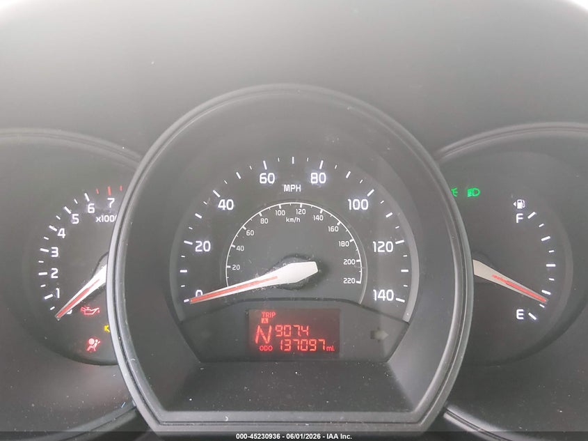 2013 Kia Rio VIN KNADM4A39D6205239 IAAI salvage auction — FRONT END, Salvage Title, sold $25 on 2026-07-07 (photo 7)