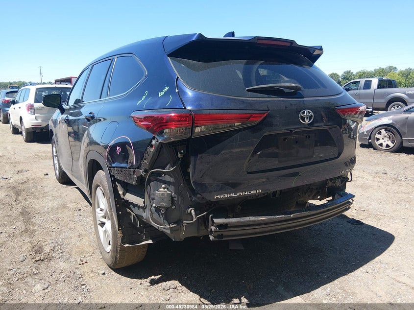 2021 Toyota Highlander VIN 5TDBZRBH7MS131614 IAAI salvage auction — REAR END, Salvage Title, sold $7,000 on 2026-07-25 (photo 6)