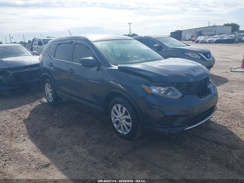 2016 Nissan Rogue VIN KNMAT2MT7GP661103 IAAI salvage auction — FRONT END, Salvage Title, sold $275 on 2026-07-14 (photo 1)