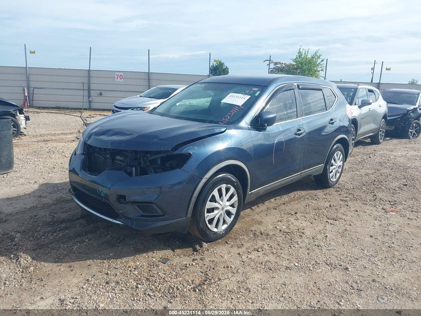 2016 Nissan Rogue VIN KNMAT2MT7GP661103 IAAI salvage auction — FRONT END, Salvage Title, sold $275 on 2026-07-14 (photo 2)