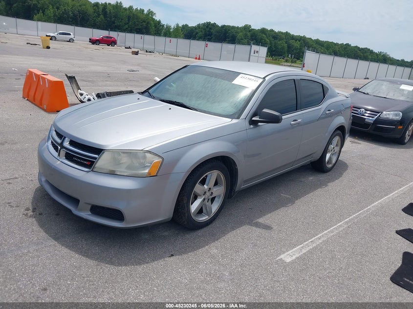 2013 Dodge Avenger VIN 1C3CDZAB0DN702970 IAAI salvage auction — RIGHT SIDE, Salvage Title, sold $300 on 2026-08-01 (photo 2)