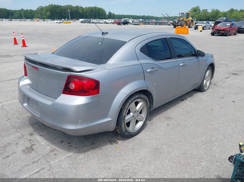 2013 Dodge Avenger VIN 1C3CDZAB0DN702970 IAAI salvage auction — RIGHT SIDE, Salvage Title, sold $300 on 2026-08-01 (photo 4)