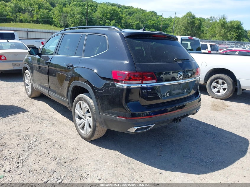 2021 Volkswagen Atlas VIN 1V2HR2CA1MC567569 IAAI salvage auction — HAIL, Salvage Title, sold $1,150 on 2026-07-27 (photo 3)