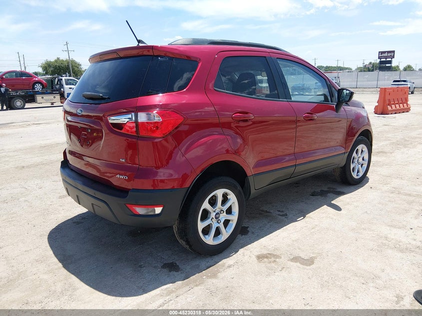 2021 Ford Ecosport VIN MAJ6S3GL4MC397471 IAAI salvage auction — HAIL, Salvage Title, sold $900 on 2026-07-24 (photo 4)