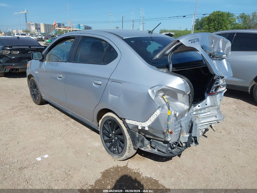2020 Mitsubishi Mirage VIN ML32F4FJ0LHF01030 IAAI salvage auction — REAR END, Salvage Title, sold $1,950 on 2026-07-06 (photo 3)