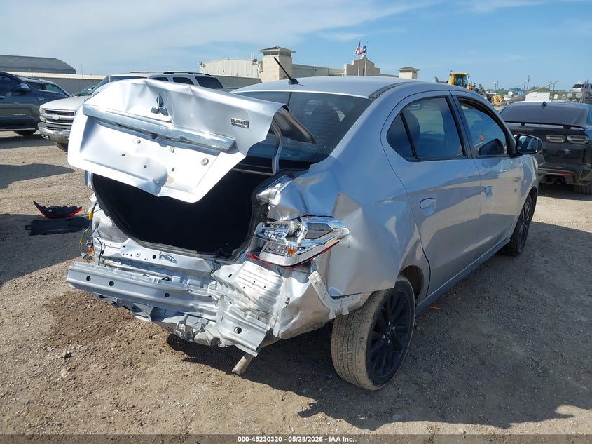 2020 Mitsubishi Mirage VIN ML32F4FJ0LHF01030 IAAI salvage auction — REAR END, Salvage Title, sold $1,950 on 2026-07-06 (photo 4)