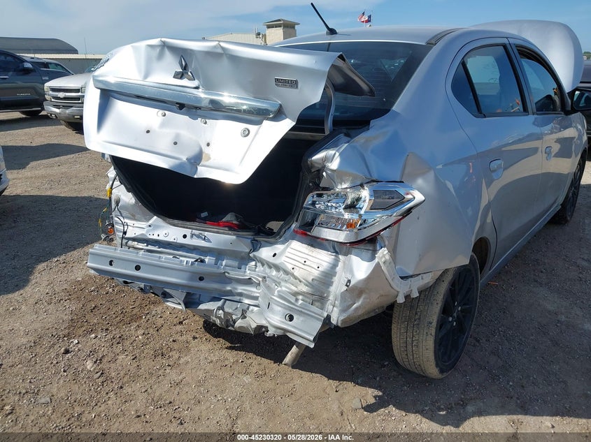 2020 Mitsubishi Mirage VIN ML32F4FJ0LHF01030 IAAI salvage auction — REAR END, Salvage Title, sold $1,950 on 2026-07-06 (photo 6)
