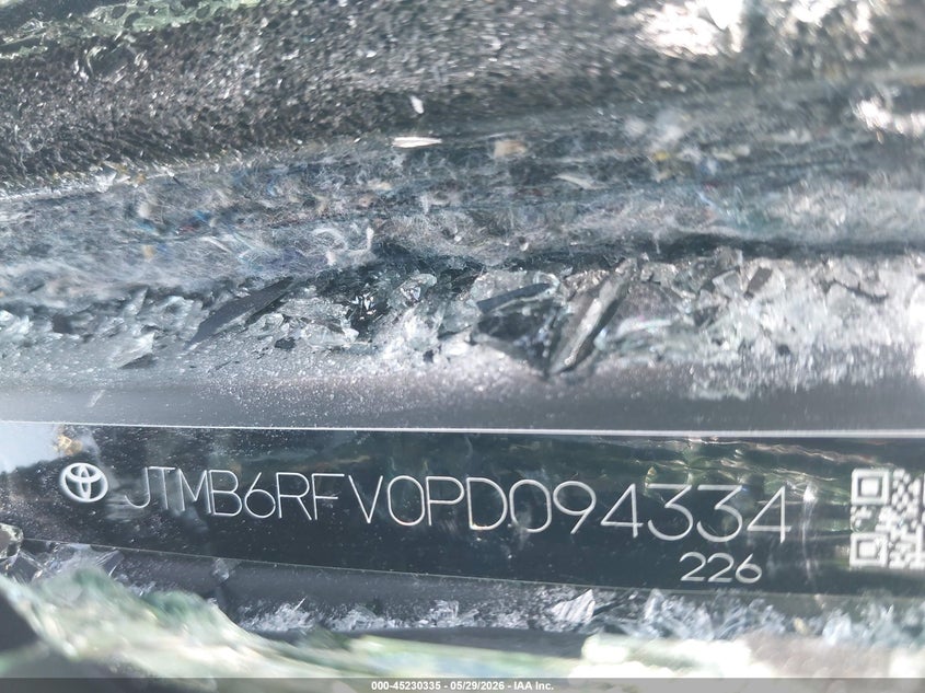 2023 Toyota Rav 4 VIN JTMB6RFV0PD094334 IAAI salvage auction — LEFT FRONT, Salvage Title, sold $9,550 on 2026-07-07 (photo 9)