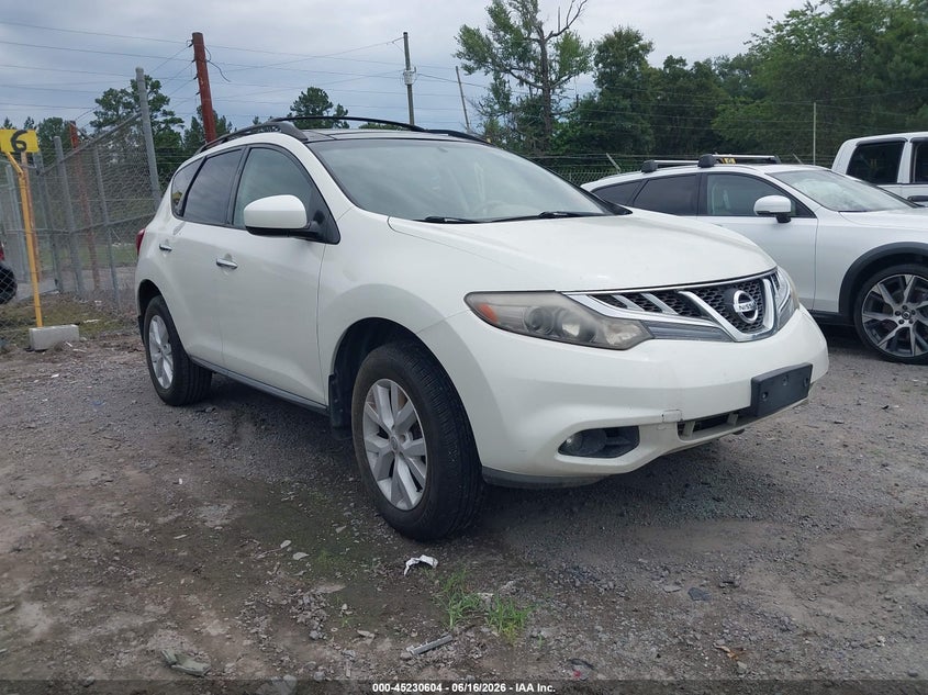 2011 Nissan Murano VIN JN8AZ1MU0BW055937 IAAI salvage auction — NORMAL WEAR, Repossession Paperwork (South Carolina), sold $375 on 2026-07-24 (photo 1)