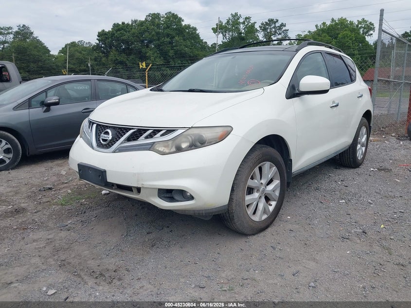 2011 Nissan Murano VIN JN8AZ1MU0BW055937 IAAI salvage auction — NORMAL WEAR, Repossession Paperwork (South Carolina), sold $375 on 2026-07-24 (photo 2)