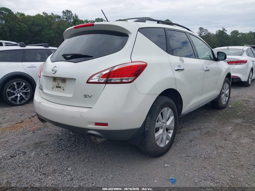 2011 Nissan Murano VIN JN8AZ1MU0BW055937 IAAI salvage auction — NORMAL WEAR, Repossession Paperwork (South Carolina), sold $375 on 2026-07-24 (photo 4)