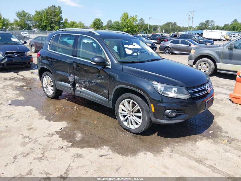 2014 Volkswagen Tiguan VIN WVGBV3AX7EW549282 IAAI salvage auction — SIDE, Clear (Virginia), sold $1,350 on 2026-07-24 (photo 1)